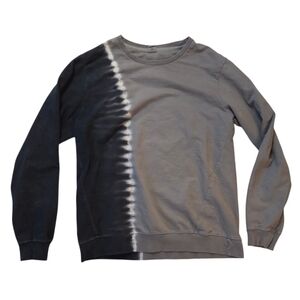 Sovereign Code Split Tie Dye Crewneck Grey & Navy 100% cotton